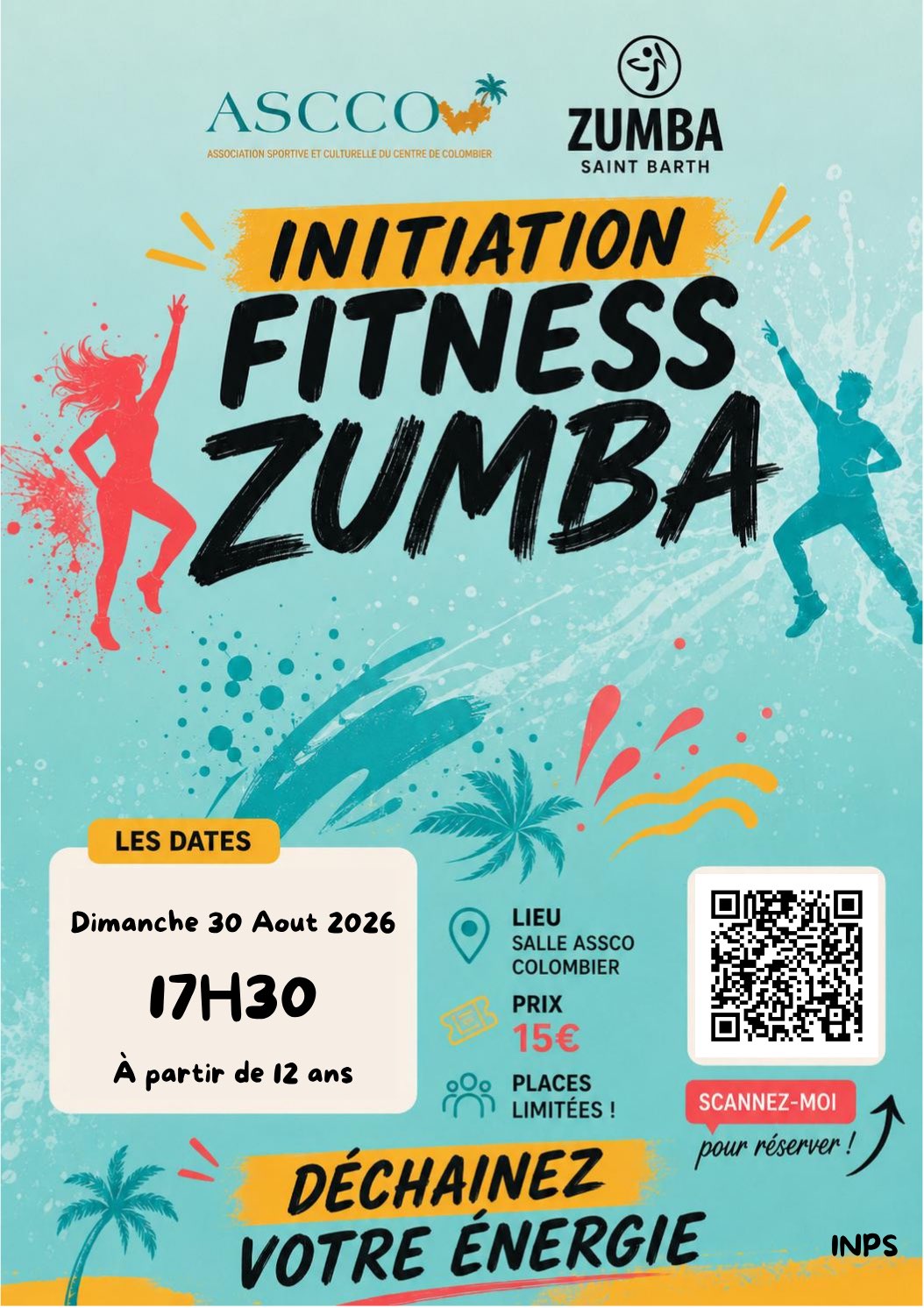 Affiche officielle de l'initiation Fitness Zumba ASCCO
